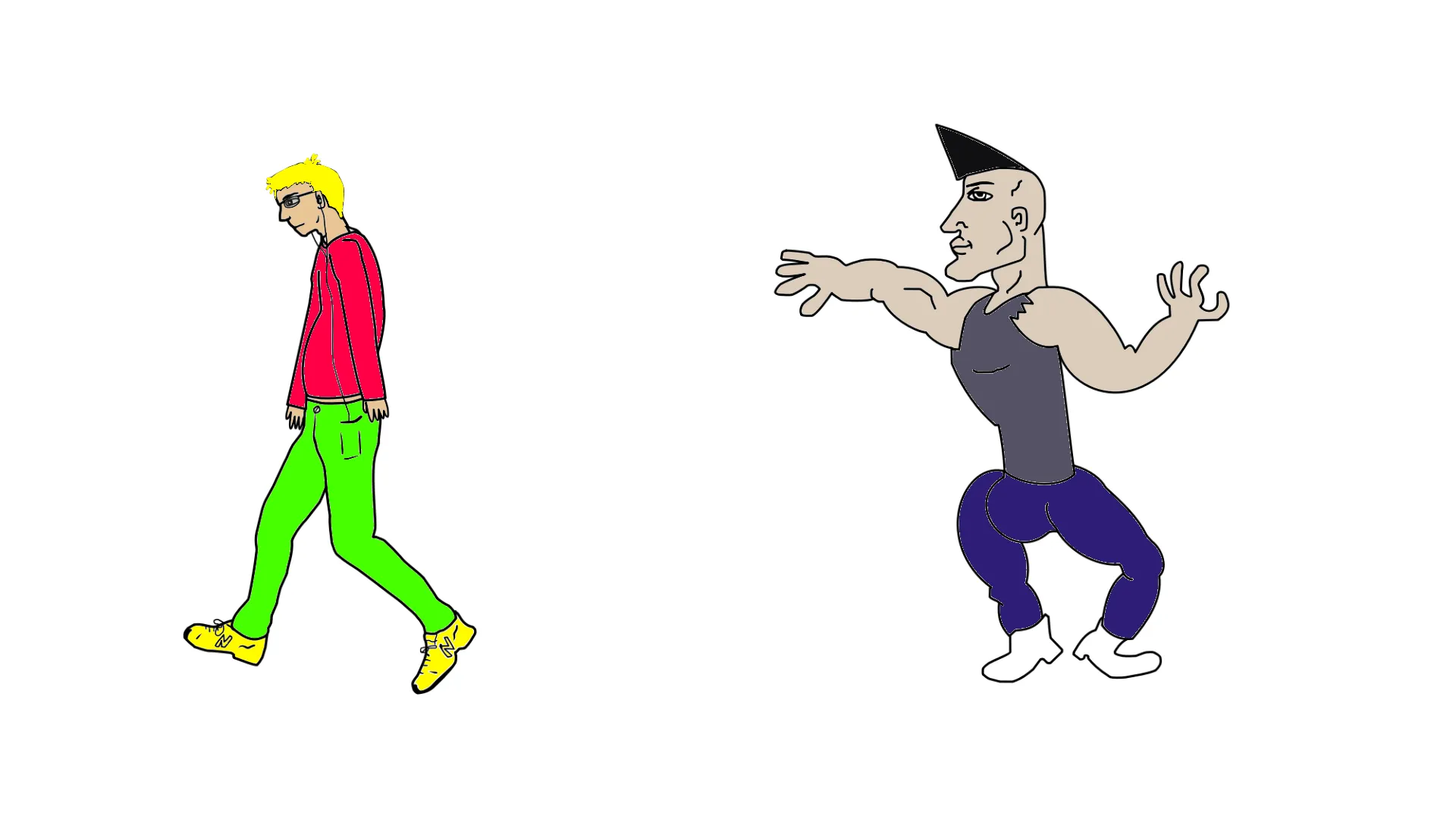 the virgin chad vs the chad virgin 