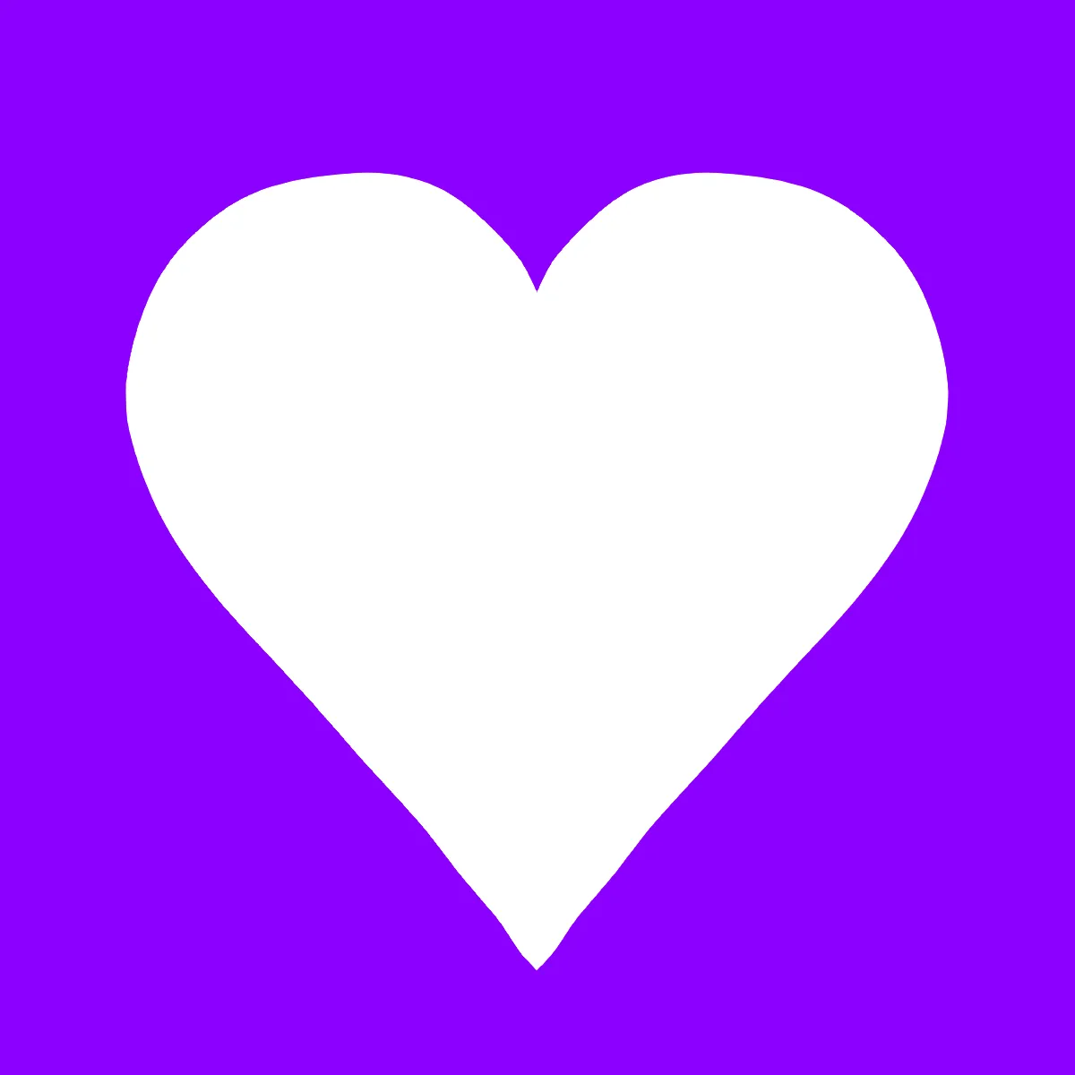 white heart purple background 