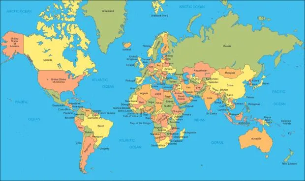 world map 