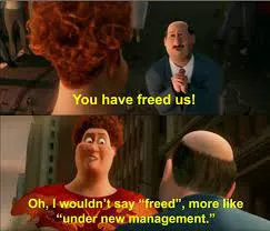 you have freed us more like under new management 